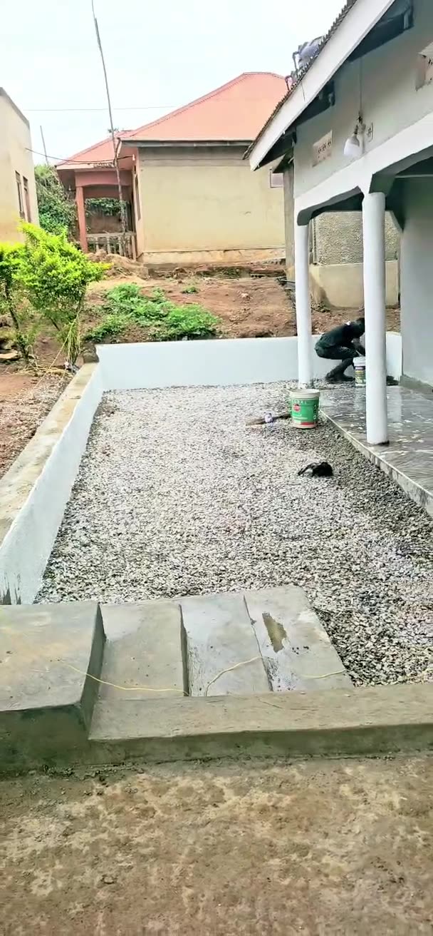 Courtyard groundworks and fresh gravel - Angie's Heart of Hope Project in Uganda